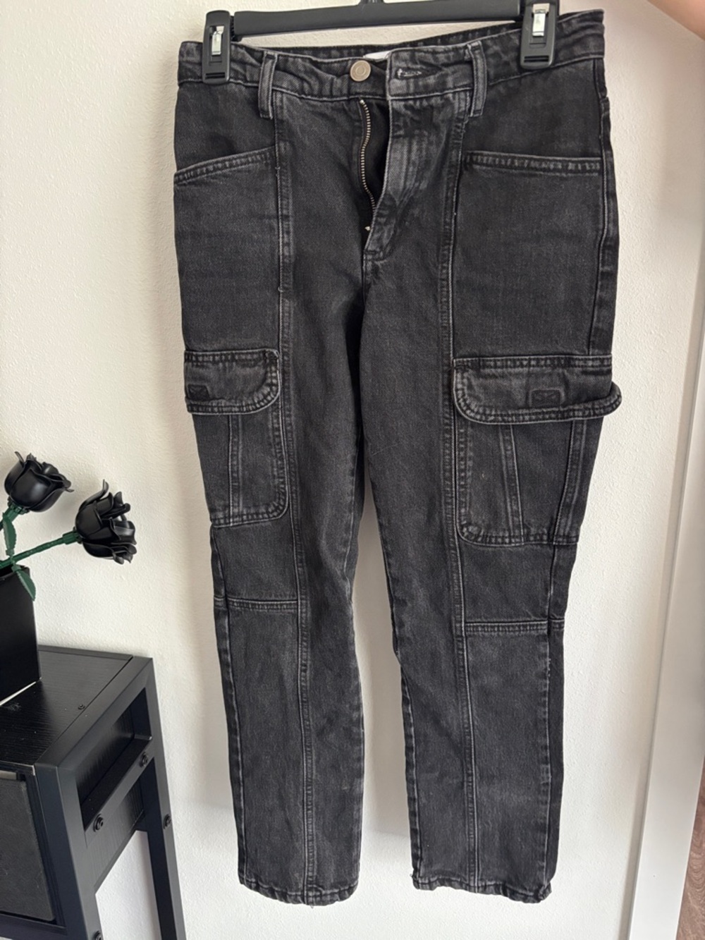 Zara Women's Black Skinny Cargo Jeans